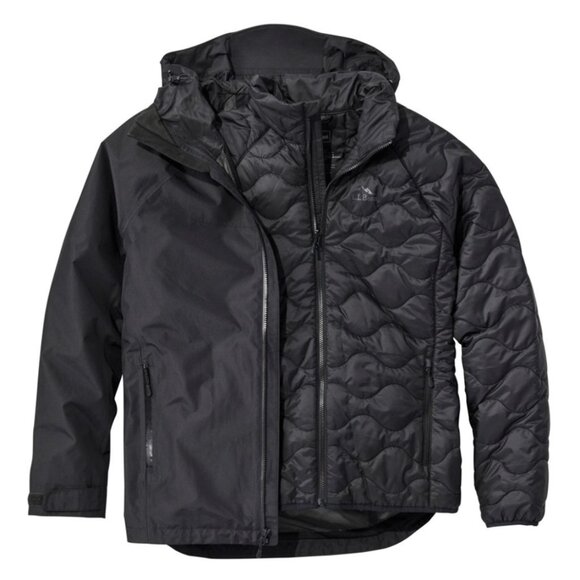 L.L. Bean Men's Wildcat 3-in-1 Jacket Midnight/Black Medium - Picture 1 of 13